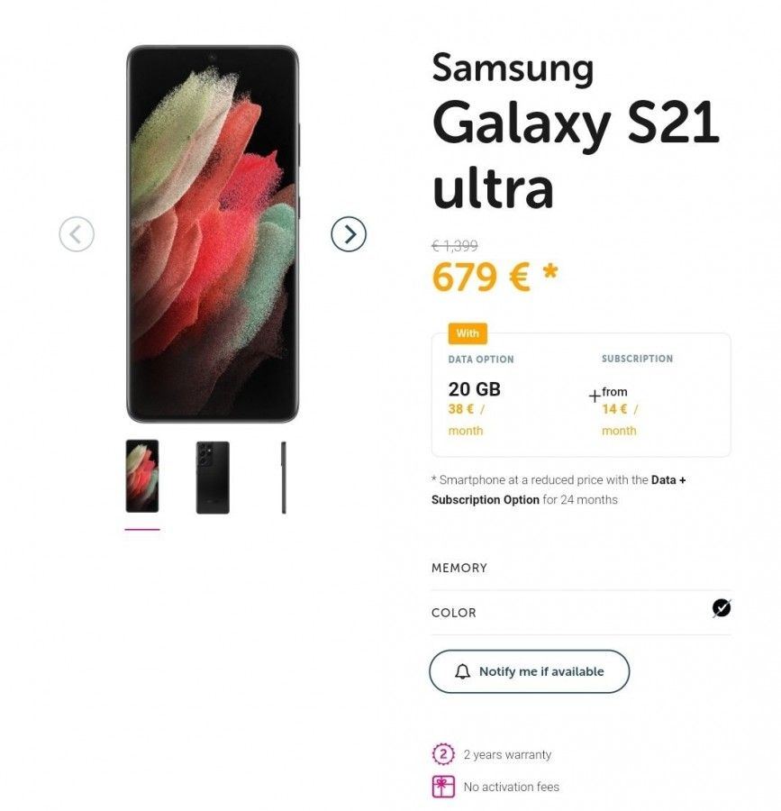 Samsung Galaxy S21 com preços na Europa revelados!